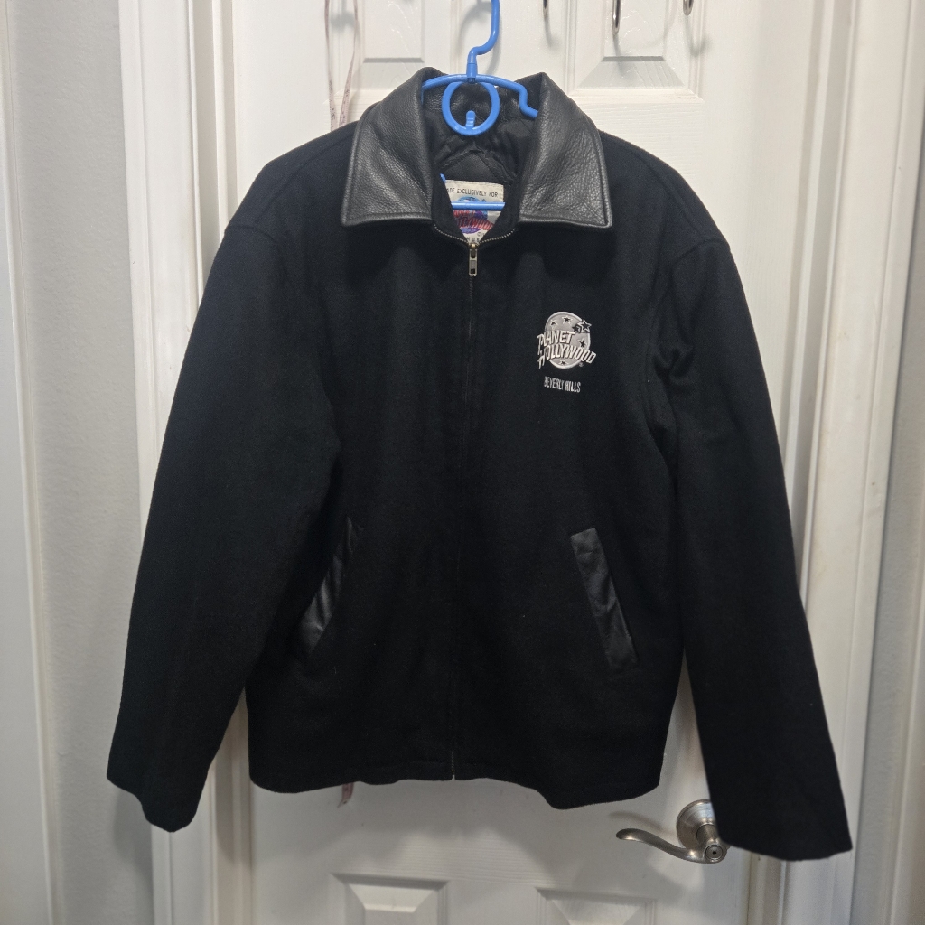 Planet Hollywood Beverly Hills Vintage 1991 Black Wool Jacket Size S